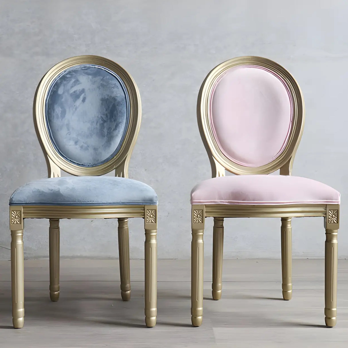 Traditional Velvet King Louis Back Dining Side Chair Image - 29