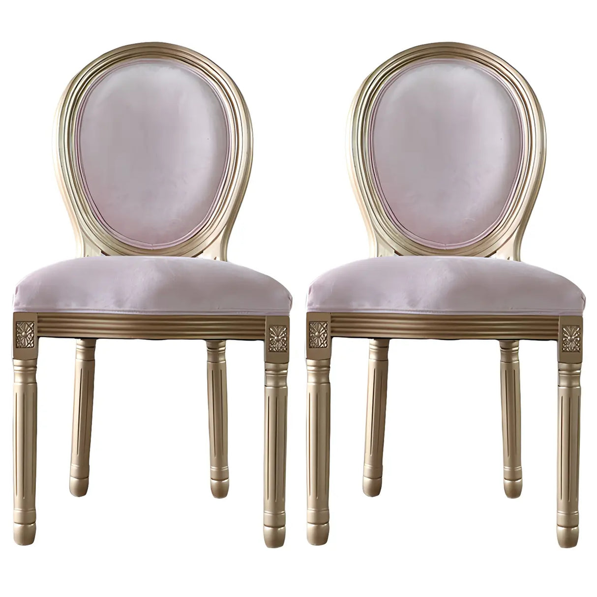 Traditional Velvet King Louis Back Dining Side Chair Image - 2