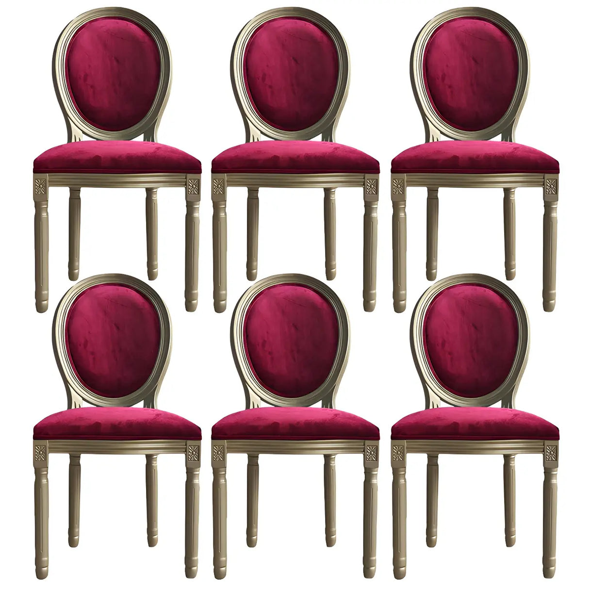 Traditional Velvet King Louis Back Dining Side Chair Image - 30