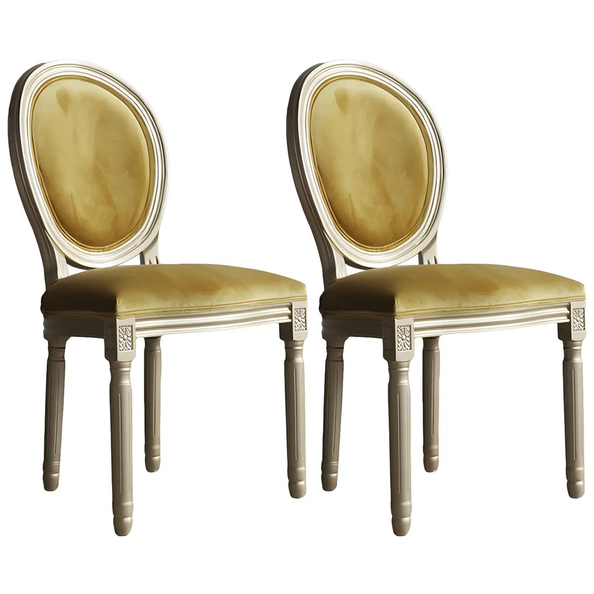 Traditional Velvet King Louis Back Dining Side Chair Image - 37