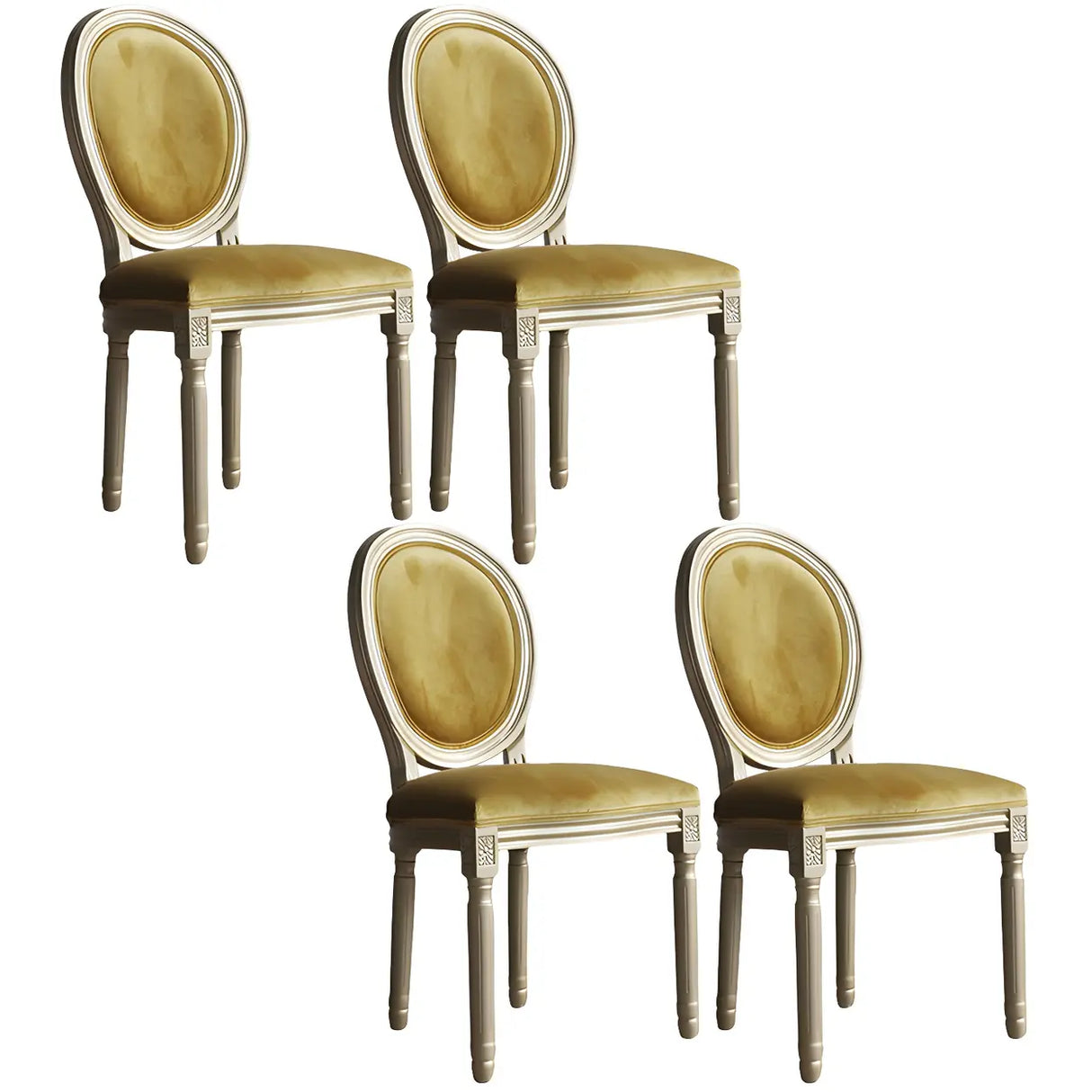 Traditional Velvet King Louis Back Dining Side Chair Image - 38