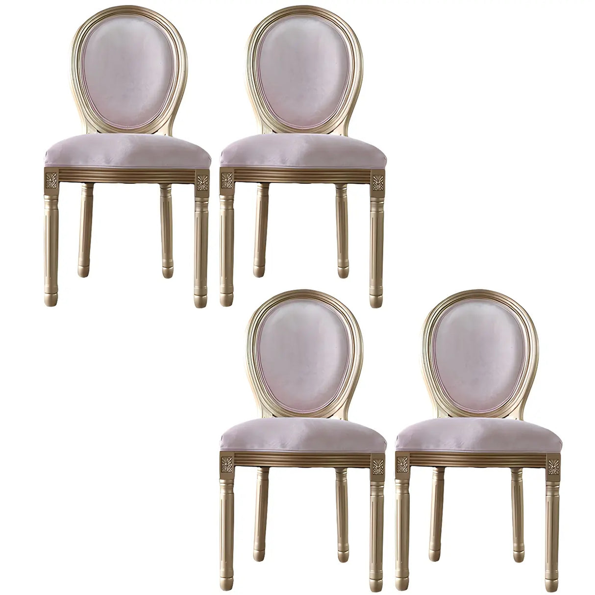 Traditional Velvet King Louis Back Dining Side Chair Image - 3