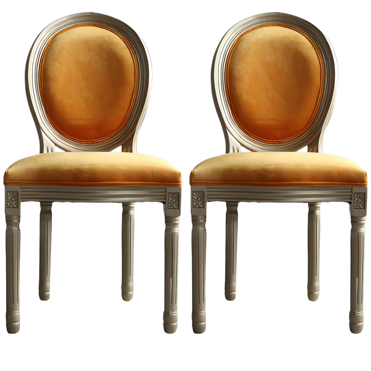 Traditional Velvet King Louis Back Dining Side Chair Image - 43