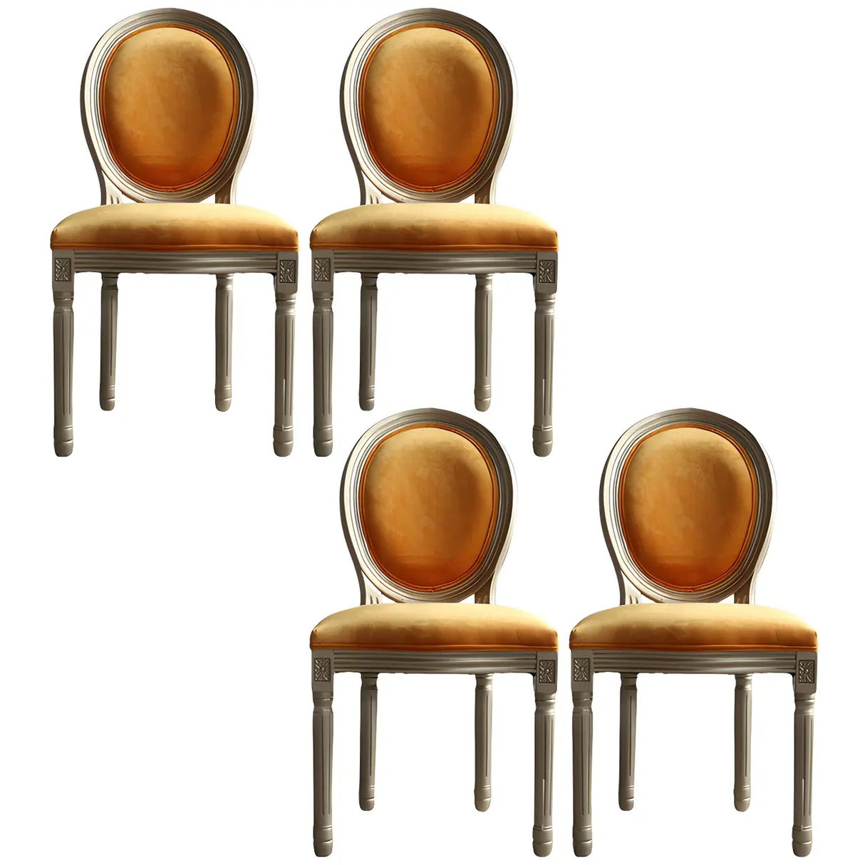 Traditional Velvet King Louis Back Dining Side Chair Image - 44