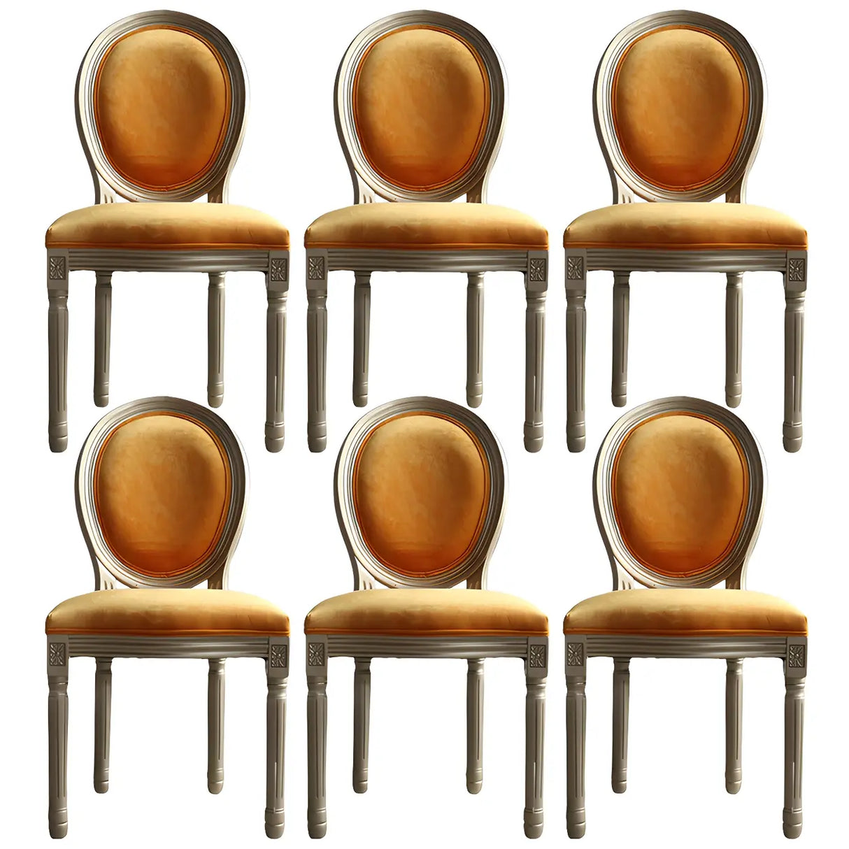 Traditional Velvet King Louis Back Dining Side Chair Image - 45