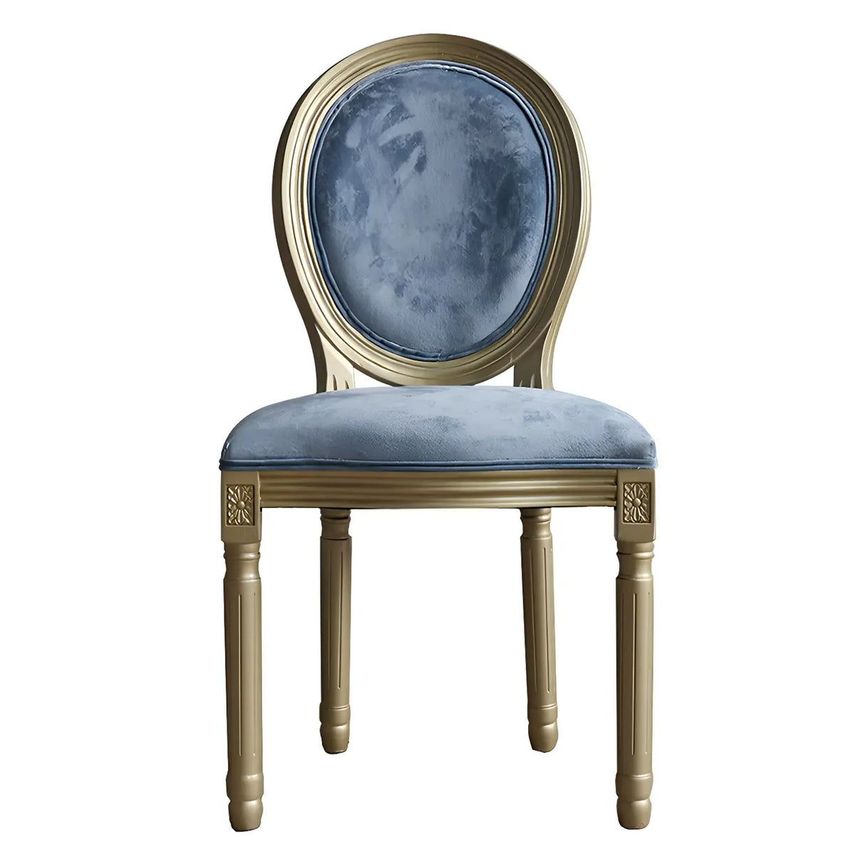 Traditional Velvet King Louis Back Dining Side Chair Image - 9