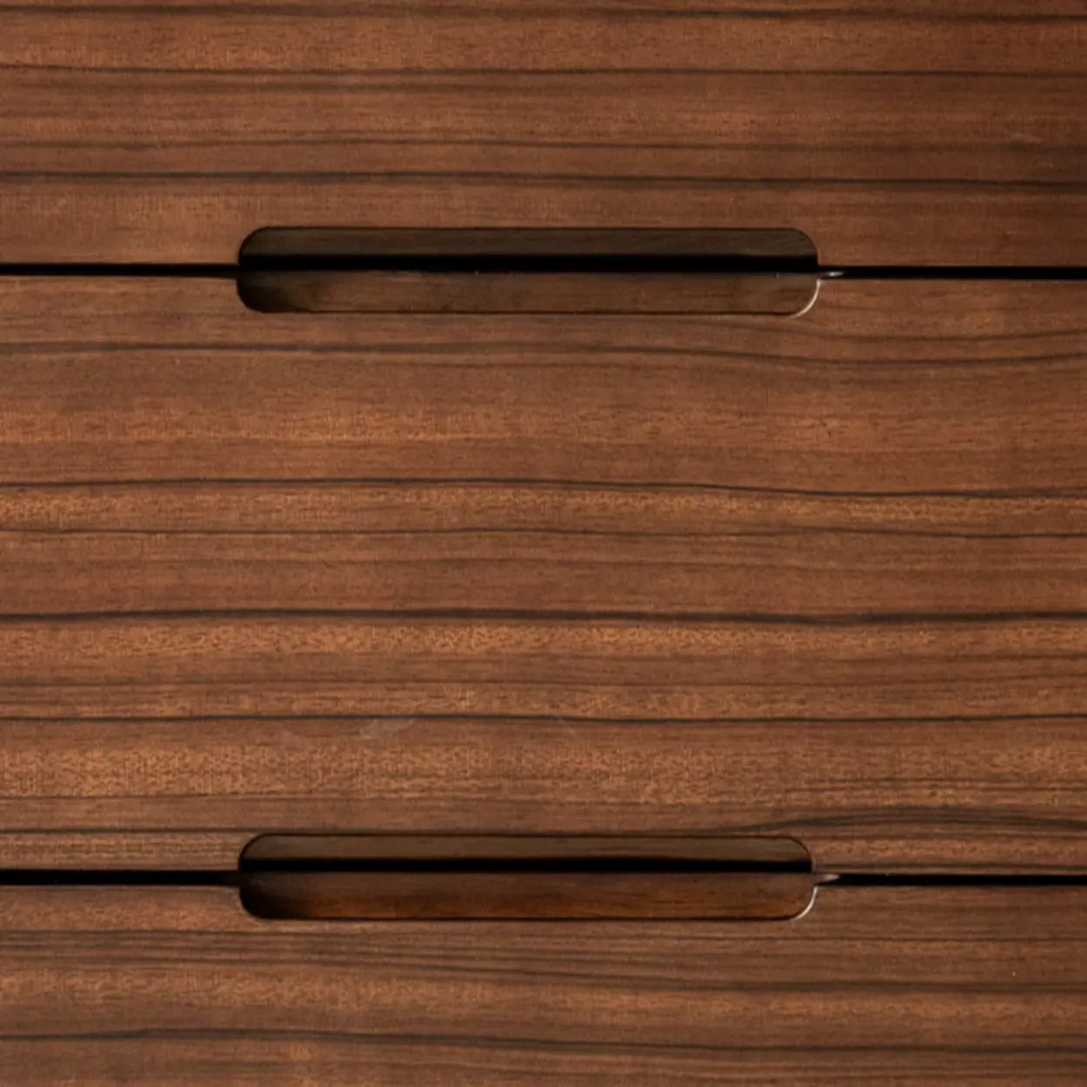 Traditional Walnut Wood Leg Narrow Nightstand with Drawers Image - 10