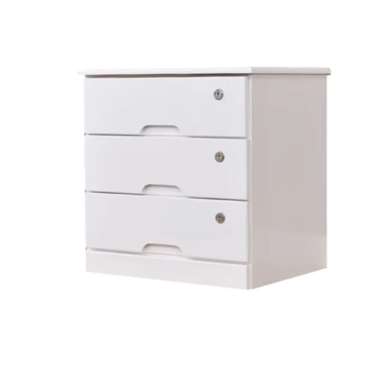 Traditional Wood Compact Brown Filing Cabinet with Drawers Image - 11