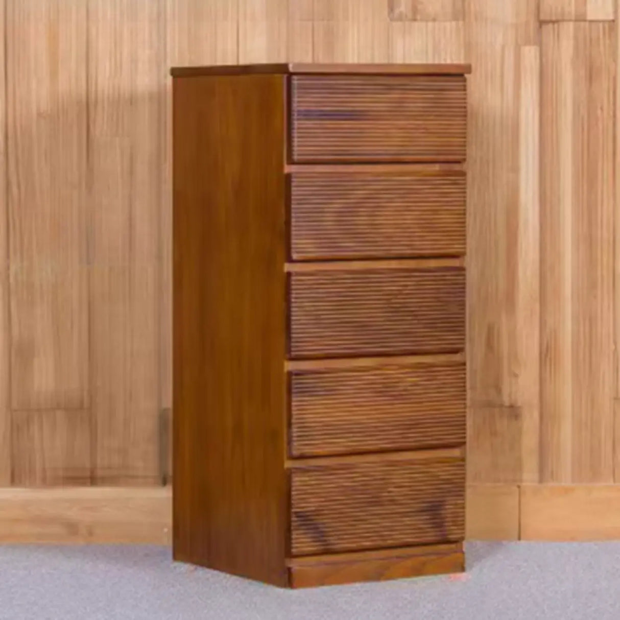 Traditional Wood Compact Brown Filing Cabinet with Drawers Image - 16