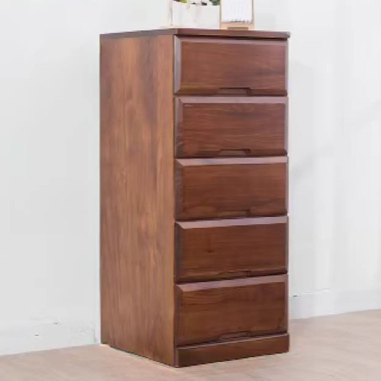 Traditional Wood Compact Brown Filing Cabinet with Drawers Image - 19