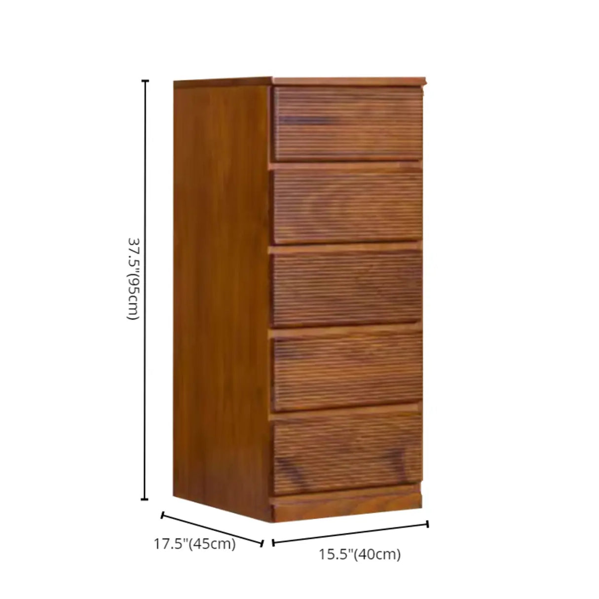 Traditional Wood Compact Brown Filing Cabinet with Drawers Image - 24