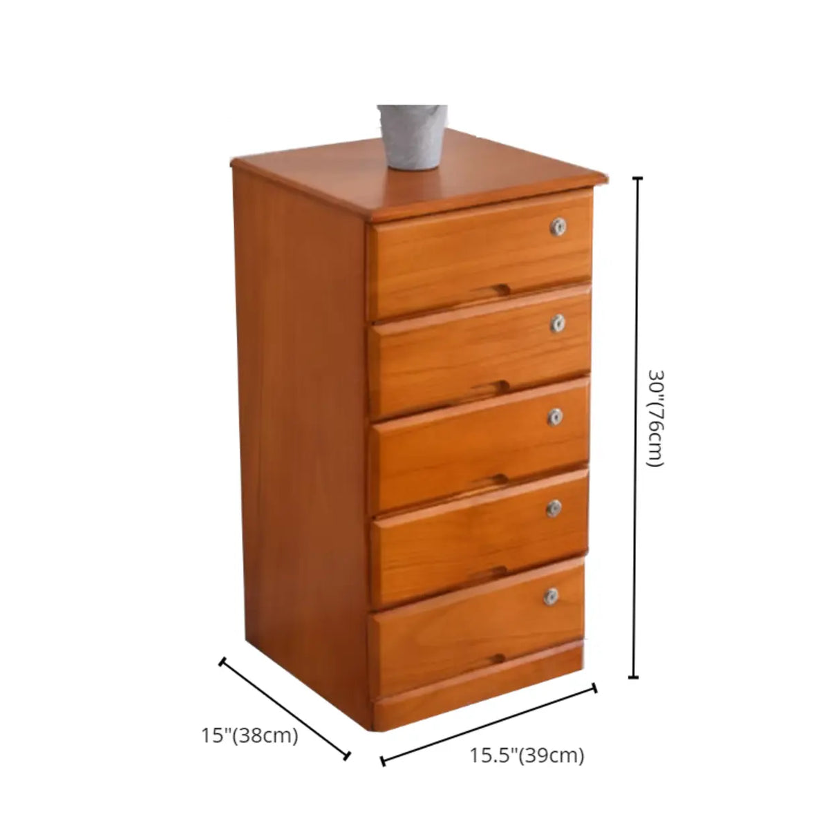Traditional Wood Compact Brown Filing Cabinet with Drawers Image - 28