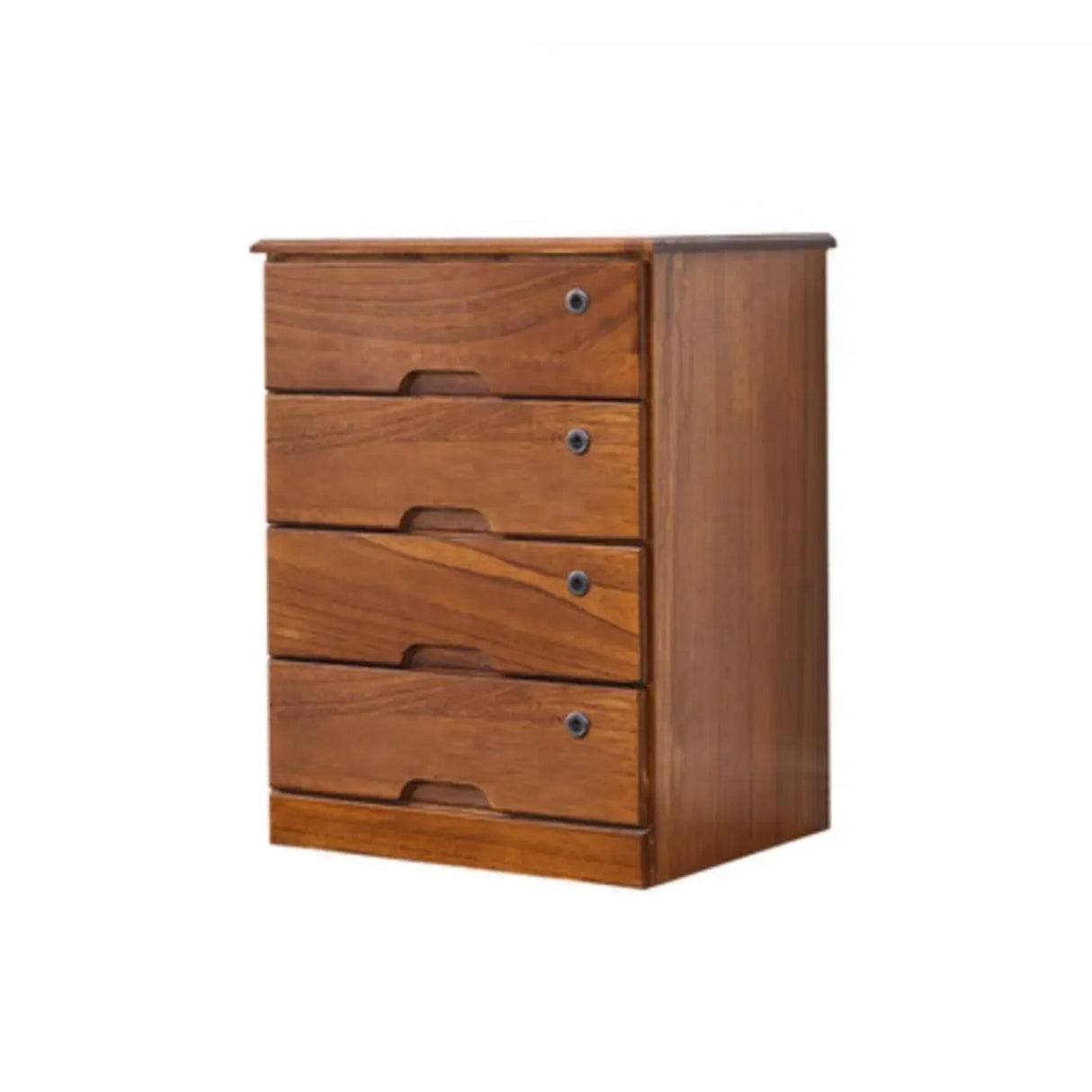 Traditional Wood Compact Brown Filing Cabinet with Drawers Image - 9