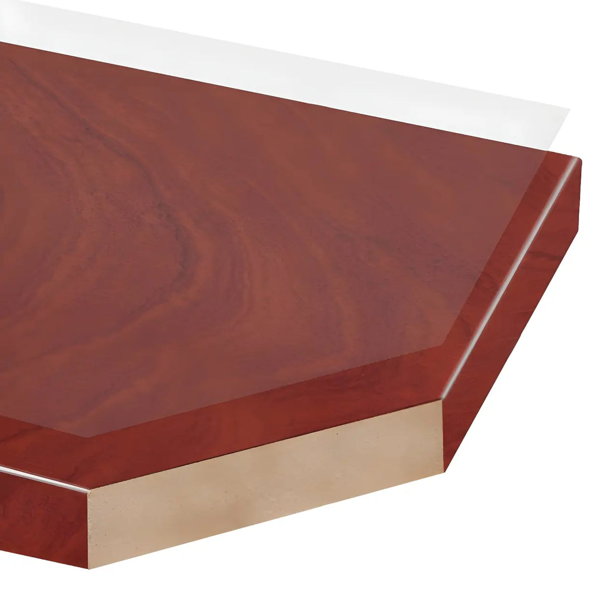 Traditional Wooden Sled Writing Desk with Cabinet Image - 7