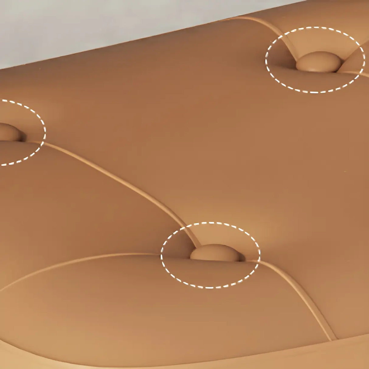 Transitional Faux Leather Dining Chair with Cane Back Image - 9