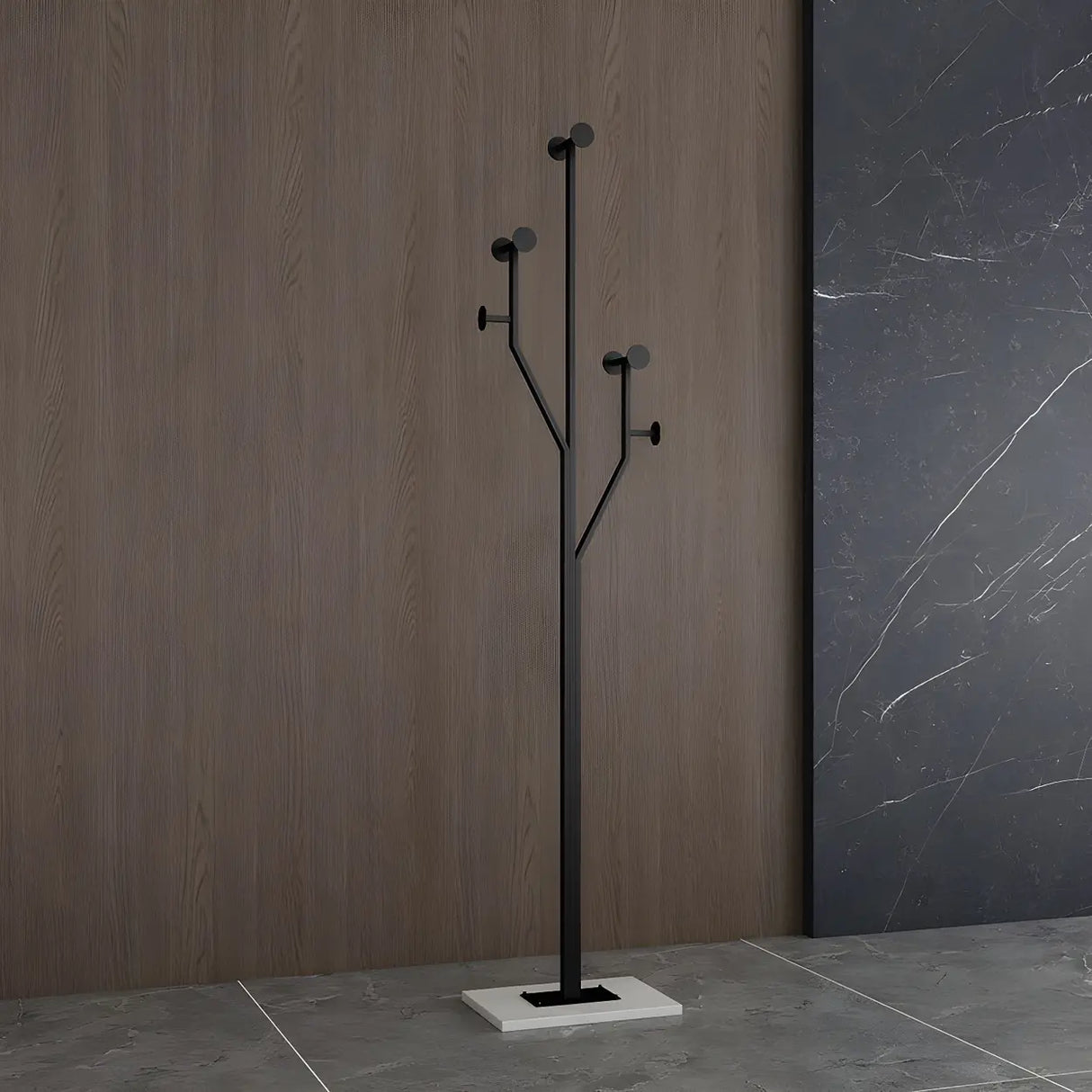 Tree Gold Tall Entryway Freestanding Coat Rack with Hooks Image - 19