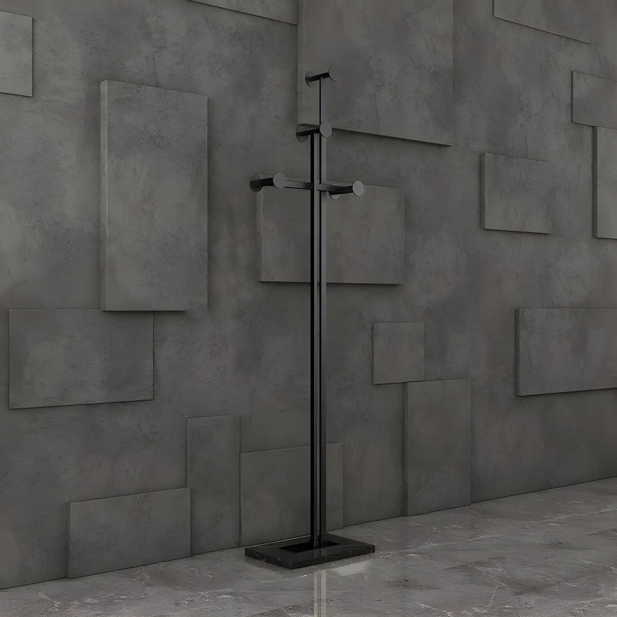 Tree Gold Tall Entryway Freestanding Coat Rack with Hooks Image - 4