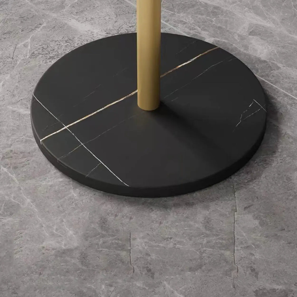 Tree-Shaped Gold Metal Freestanding Coat Rack with Hooks Image - 11