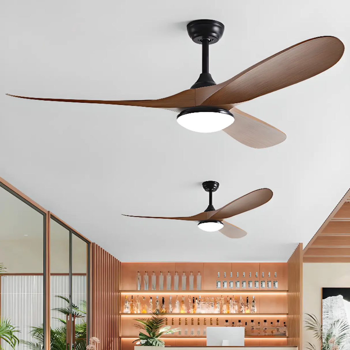 Trendy Adjustable Downrod 3 Blades Ceiling Fan Light Image - 1