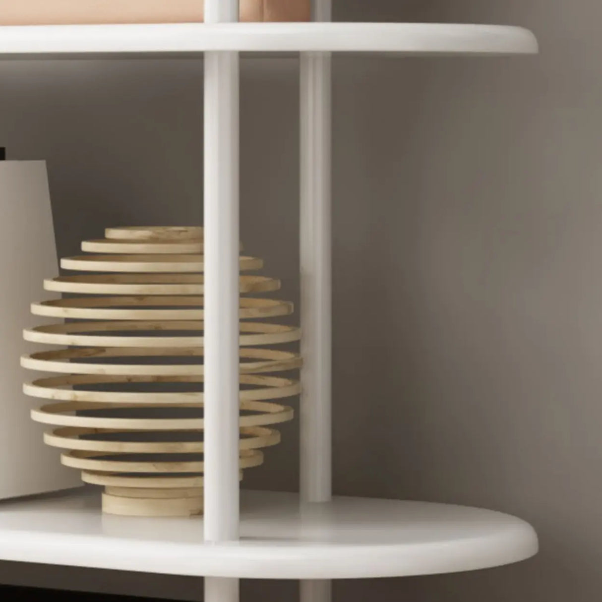 Trendy Arched Metal Frame 4-Shelf Display Bookshelf Image - 10