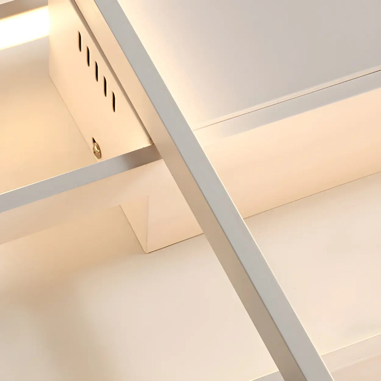 Trendy Black Three Rectangle LED Semi-Flush Mount Light Image - 7