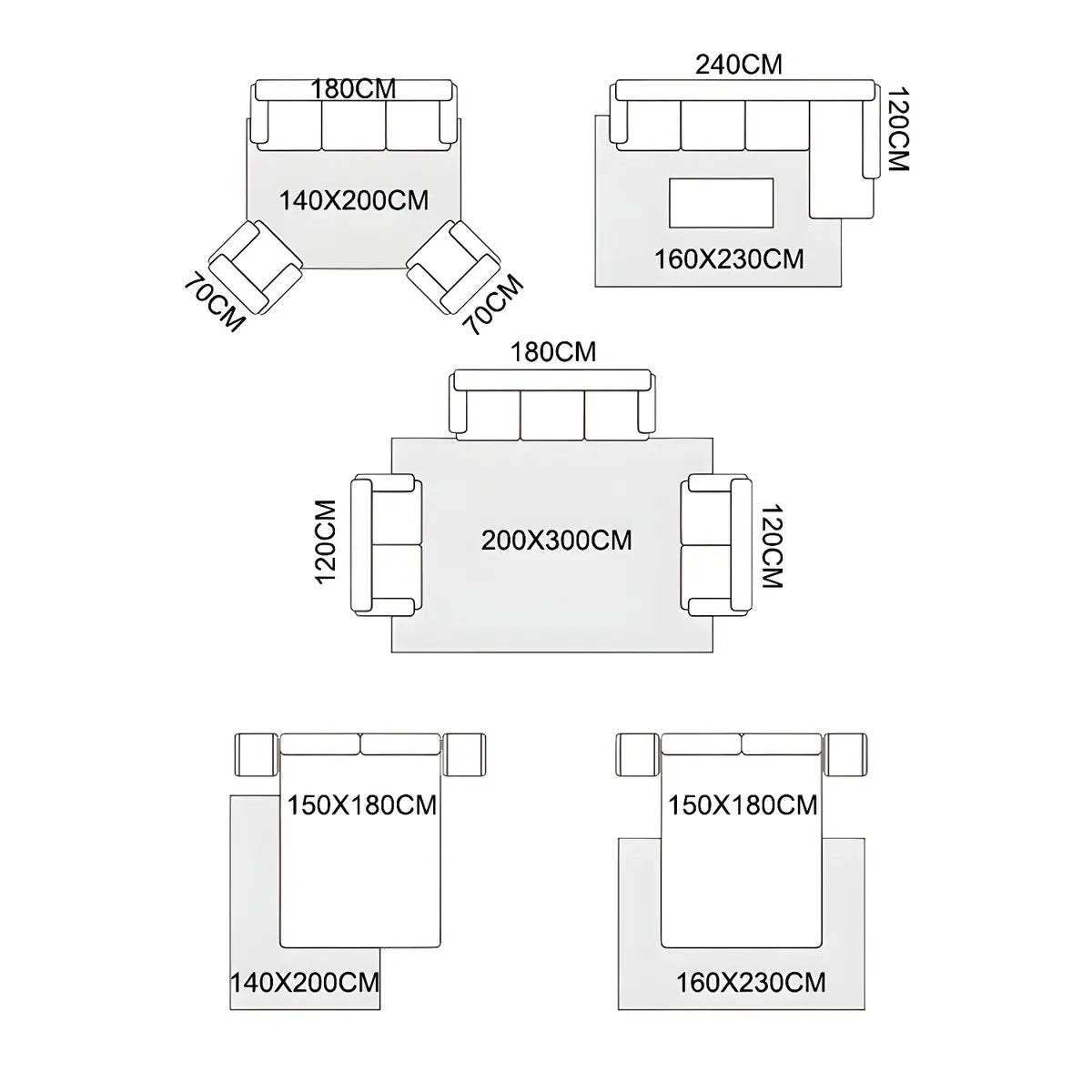 Trendy Checkered Linen Rectangle Beige Area Rug Image - 12