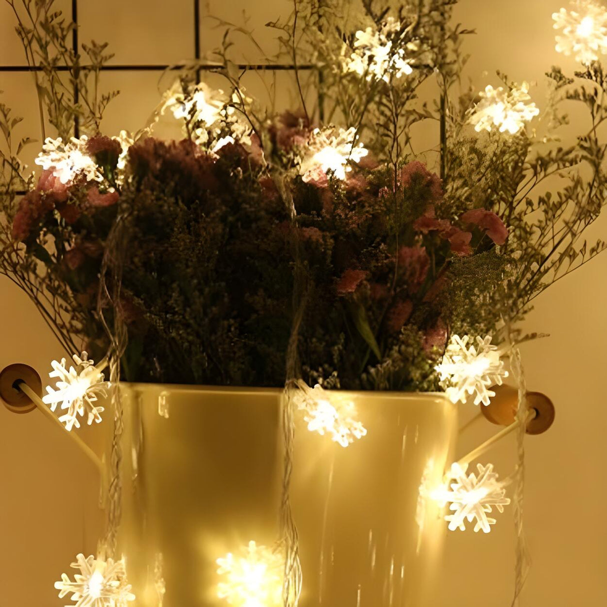 Trendy Christmas White Snowflake LED String Light Image - 12