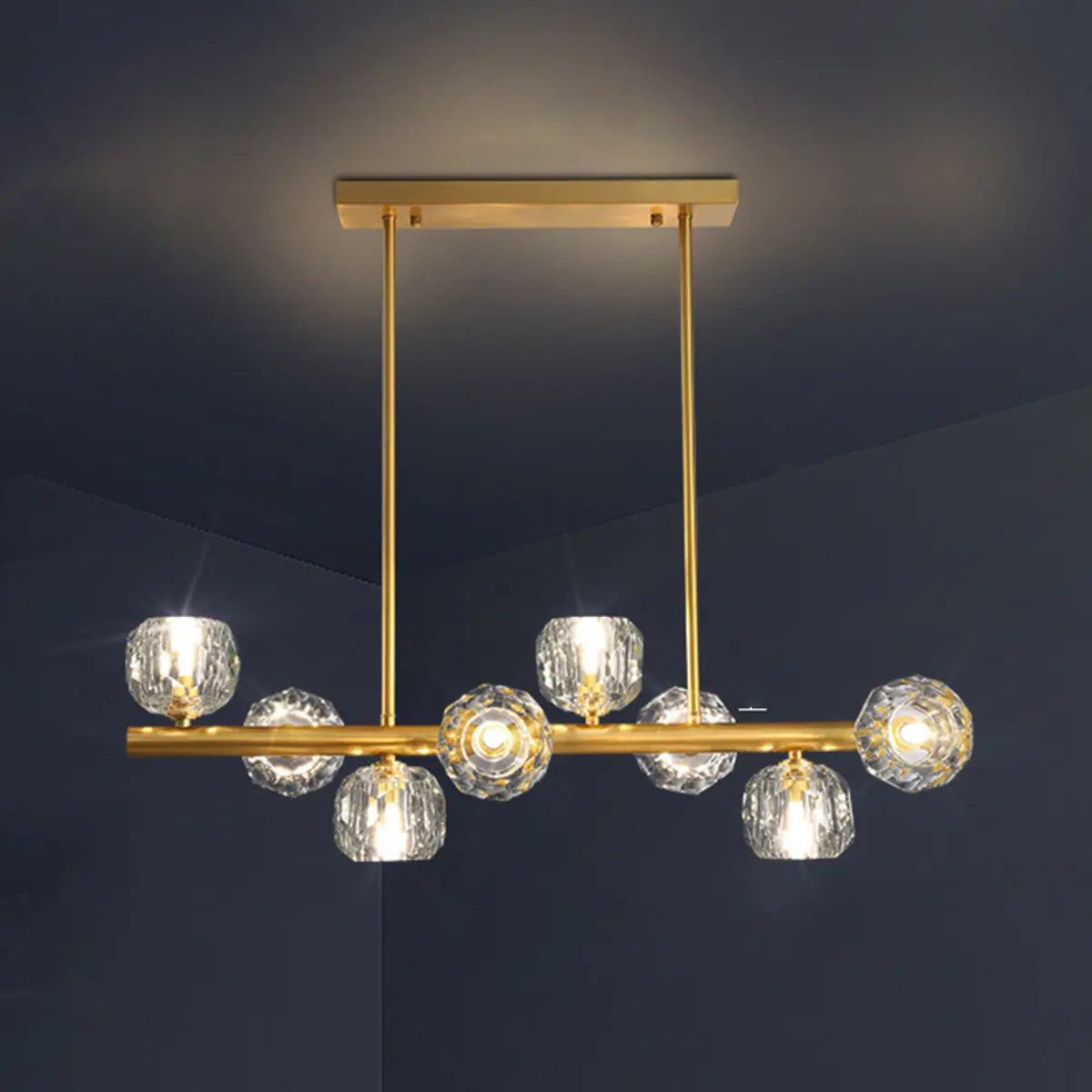 Trendy Crystal Glass Globe Island Chandelier Light Image - 12