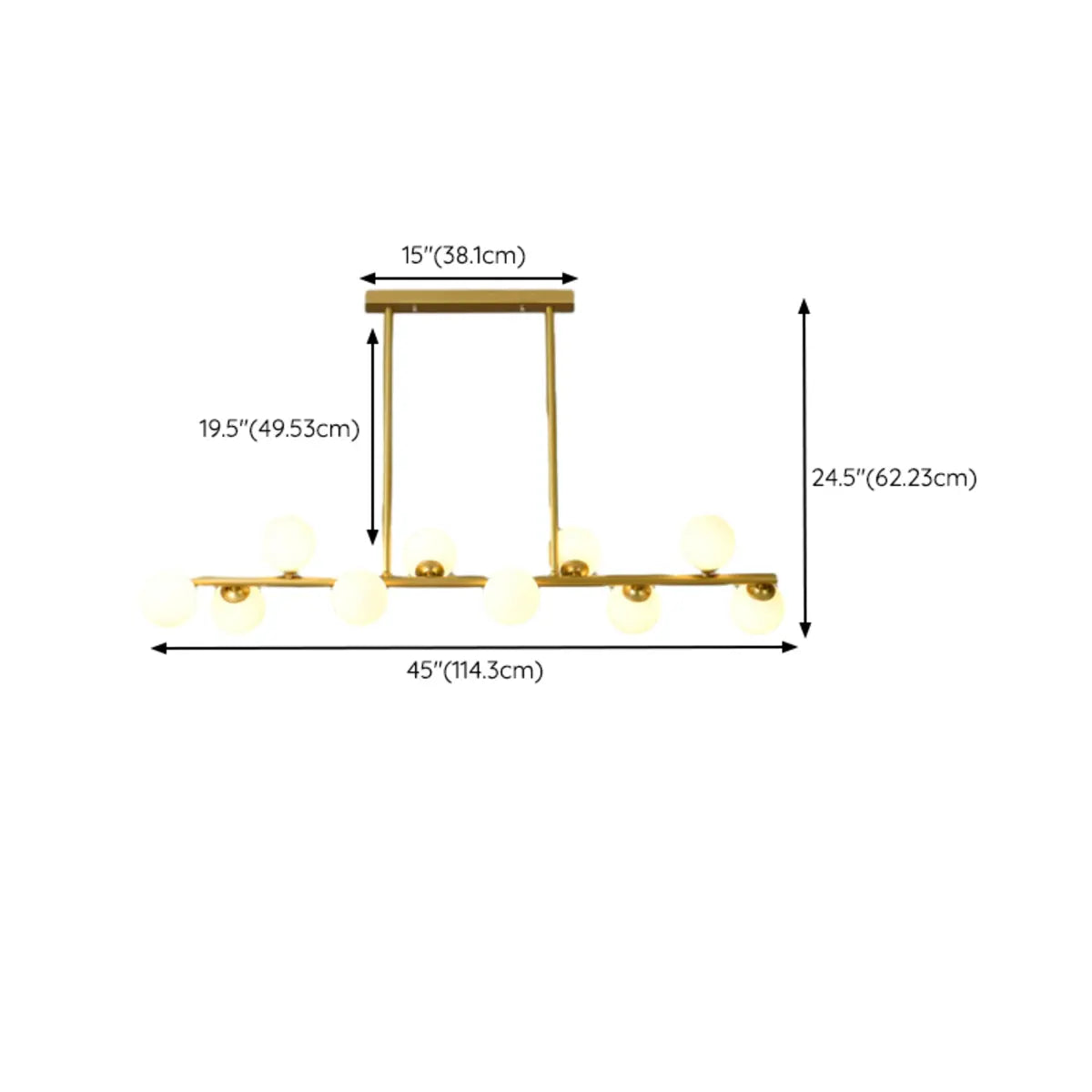 Trendy Crystal Glass Globe Island Chandelier Light