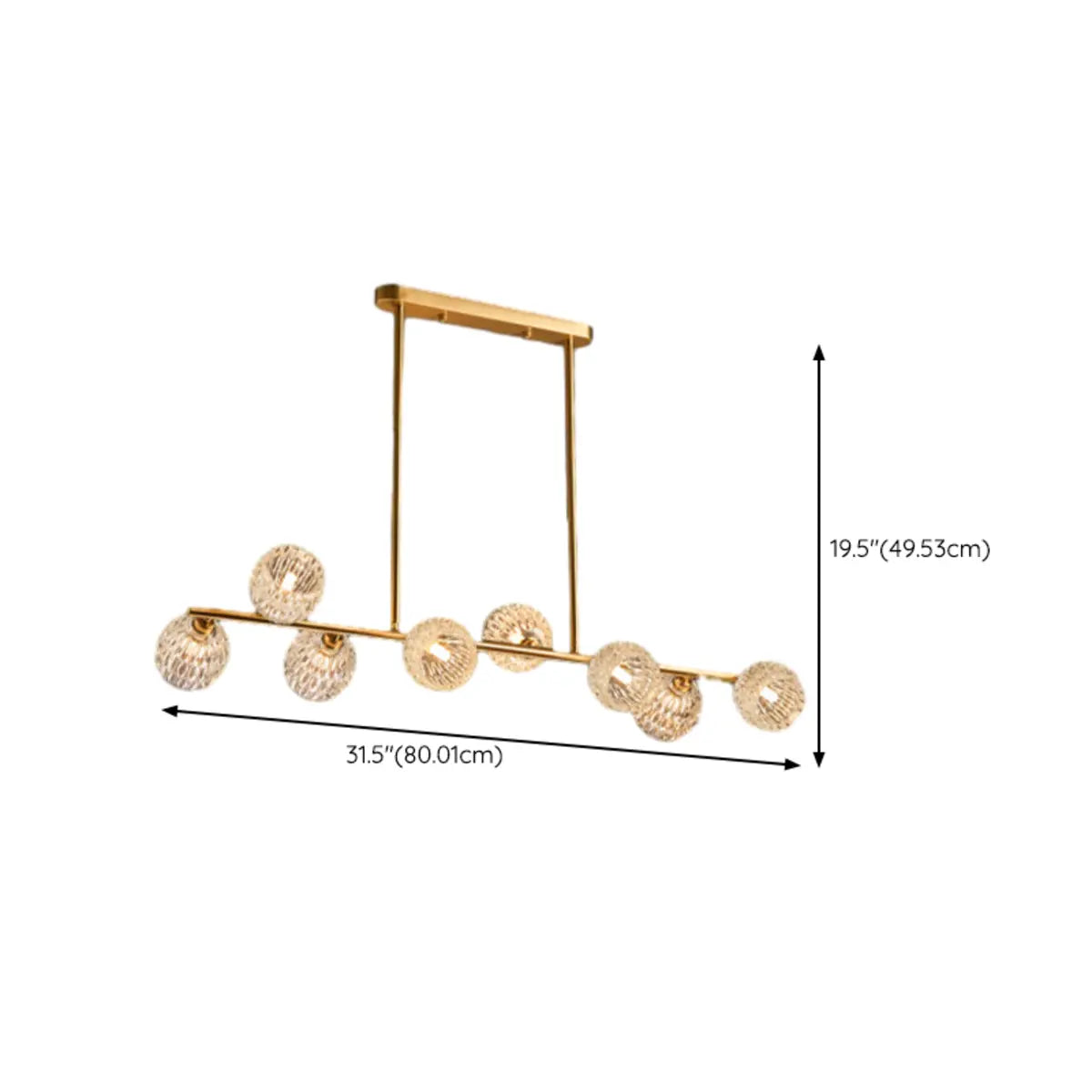 Trendy Crystal Glass Globe Island Chandelier Light Image - 19