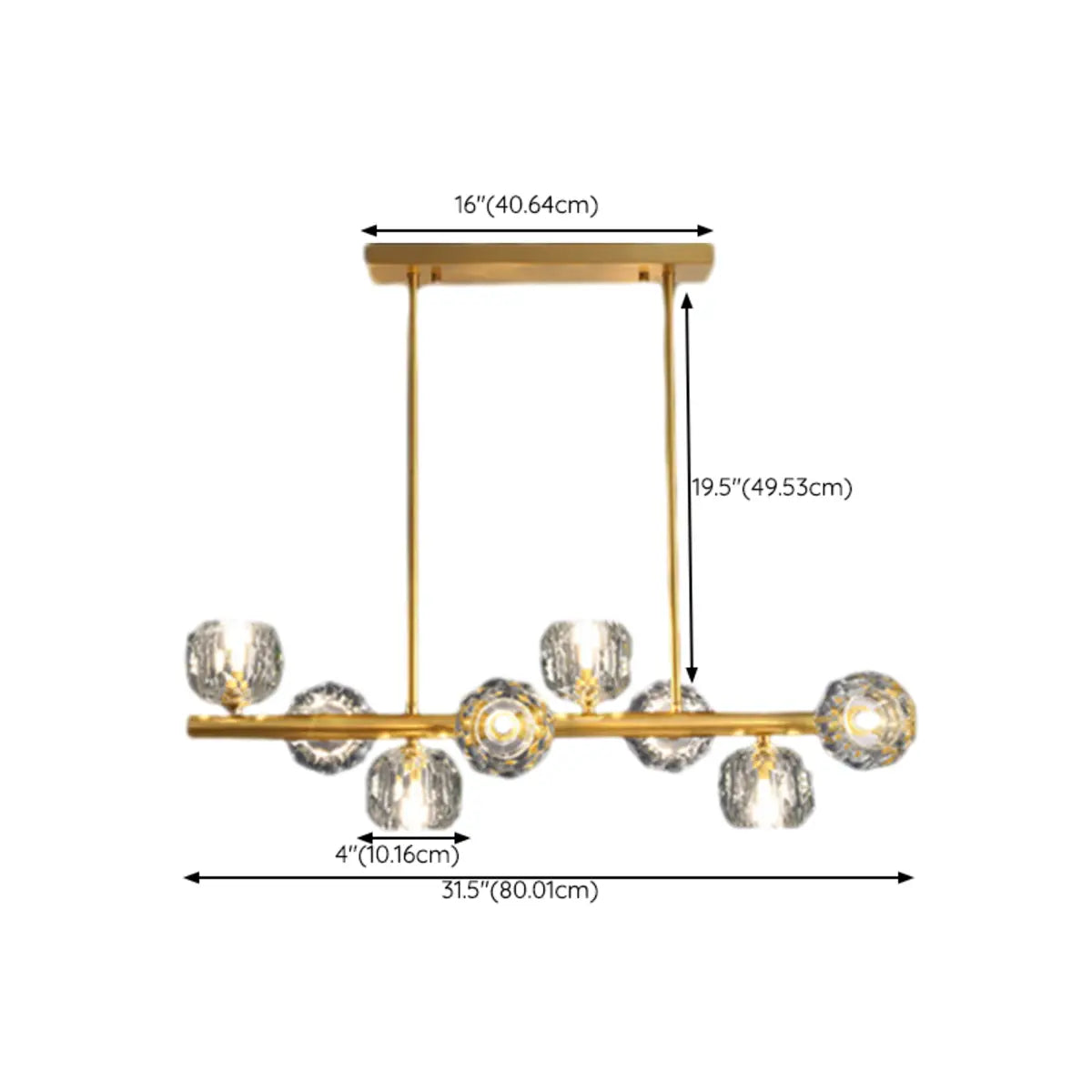 Trendy Crystal Glass Globe Island Chandelier Light Image - 20