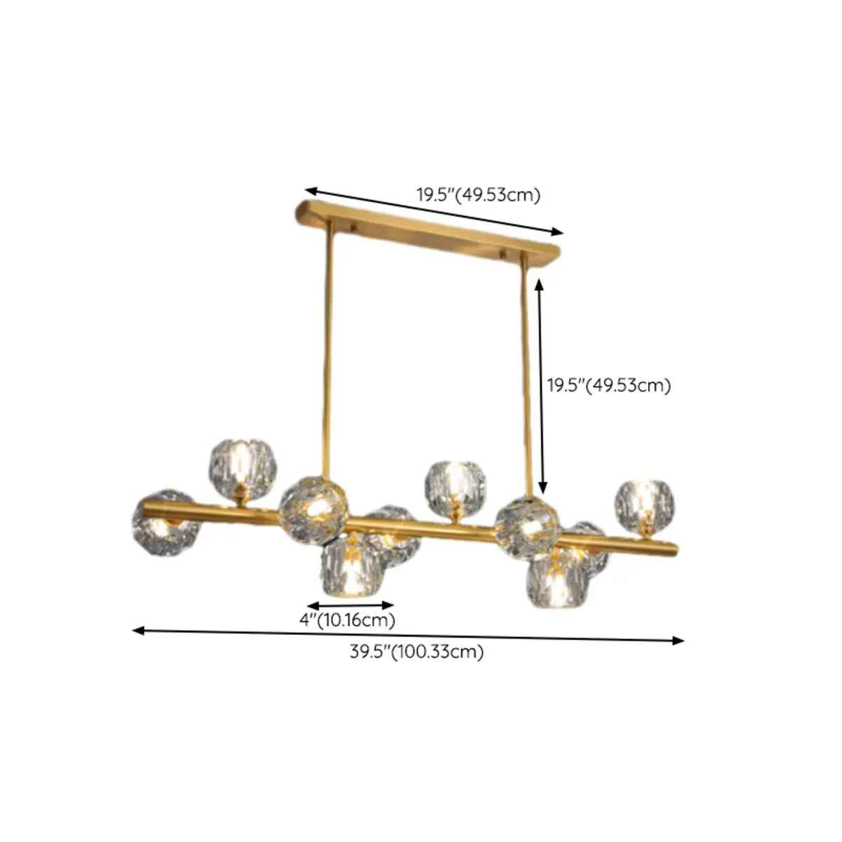 Trendy Crystal Glass Globe Island Chandelier Light Image - 21