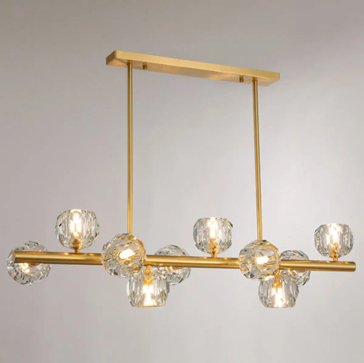 Trendy Crystal Glass Globe Island Chandelier Light Image - 4