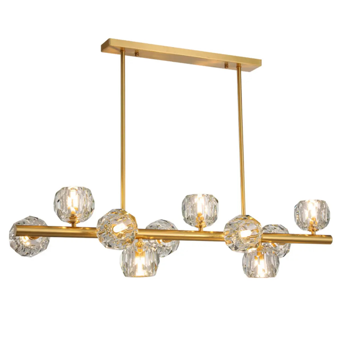 Trendy Crystal Glass Globe Island Chandelier Light Image - 5