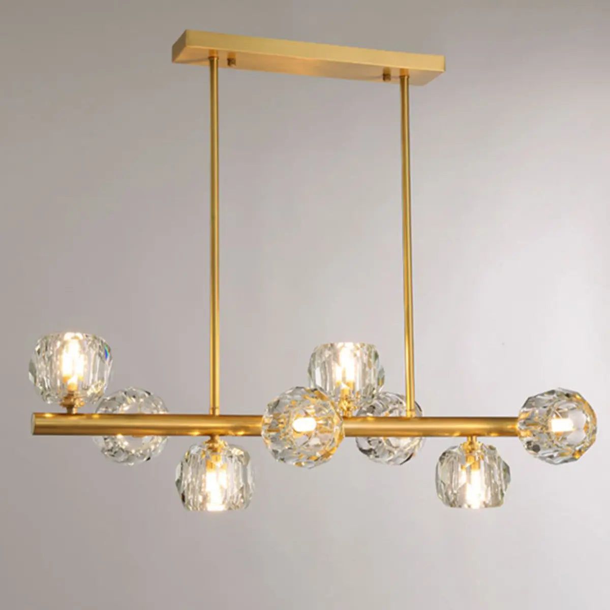 Trendy Crystal Glass Globe Island Chandelier Light Image - 6