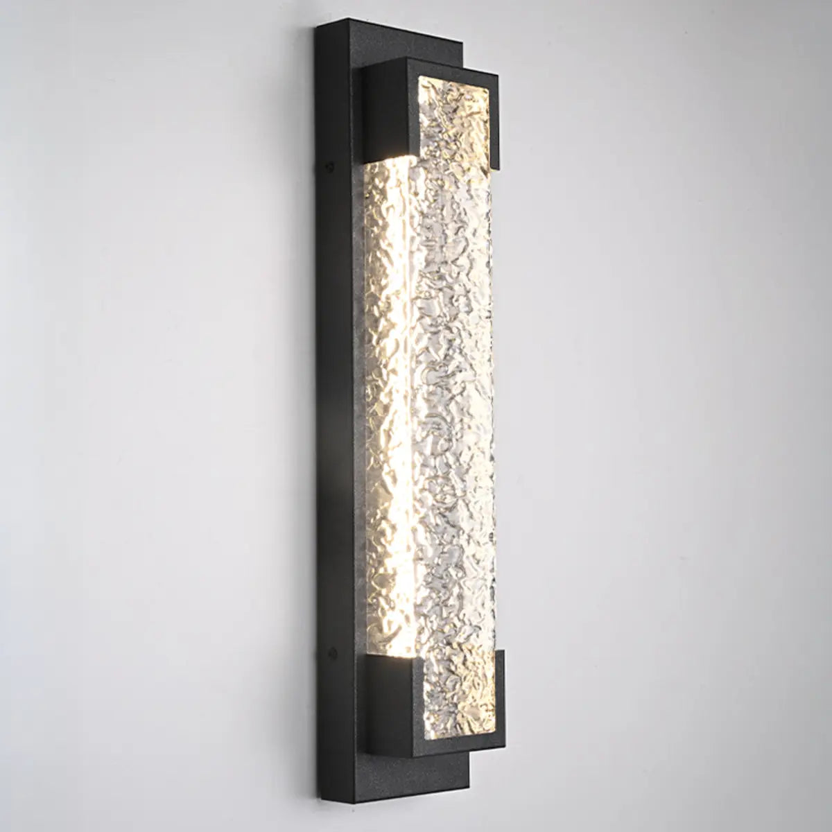 Trendy Geometric Steel Outdoor LED Wall Light Black Image - 9