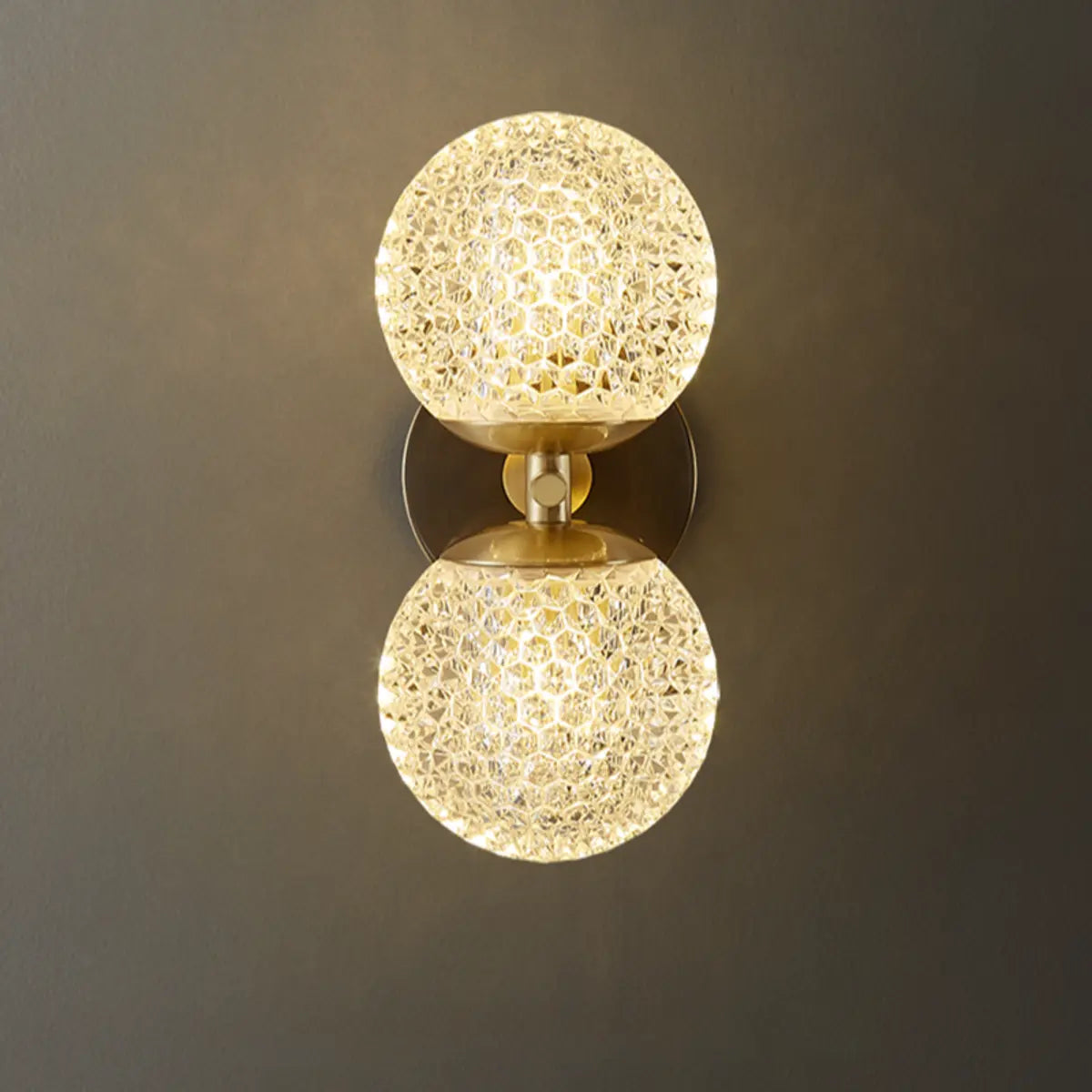 Trendy Globe Crystal Indoor 2-Bulb Ambient Wall Light Image - 12