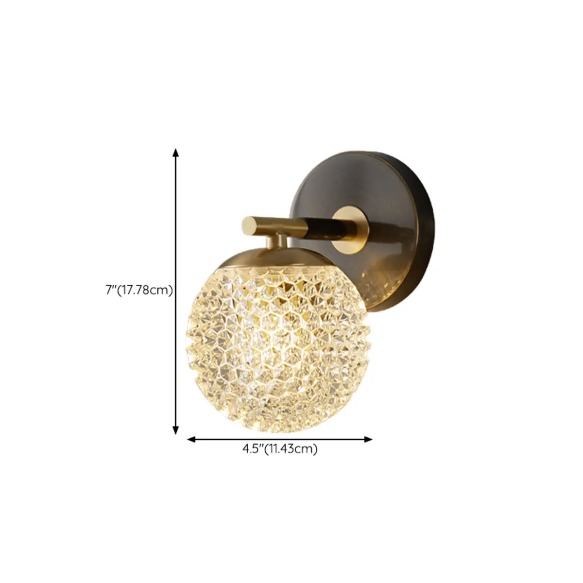 Trendy Globe Crystal Indoor 2-Bulb Ambient Wall Light