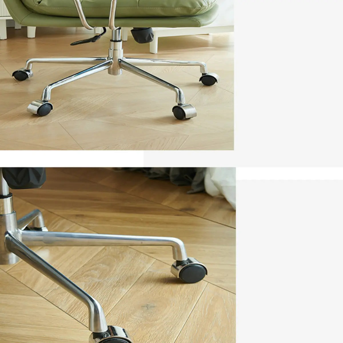 Trendy Green Aluminum Frame Swivel Tilt Lock Office Chair Image - 12