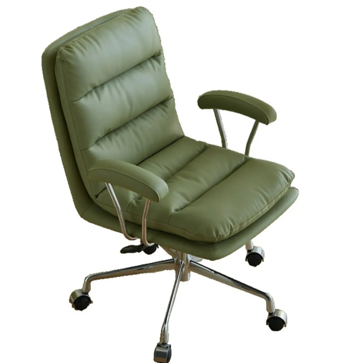 Trendy Green Aluminum Frame Swivel Tilt Lock Office Chair Image - 5