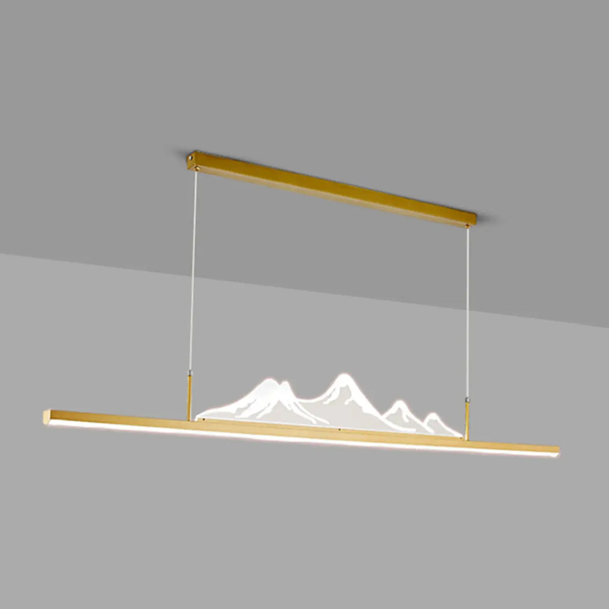 Trendy Mountain and Linear Modern Island Pendant Light Image - 5