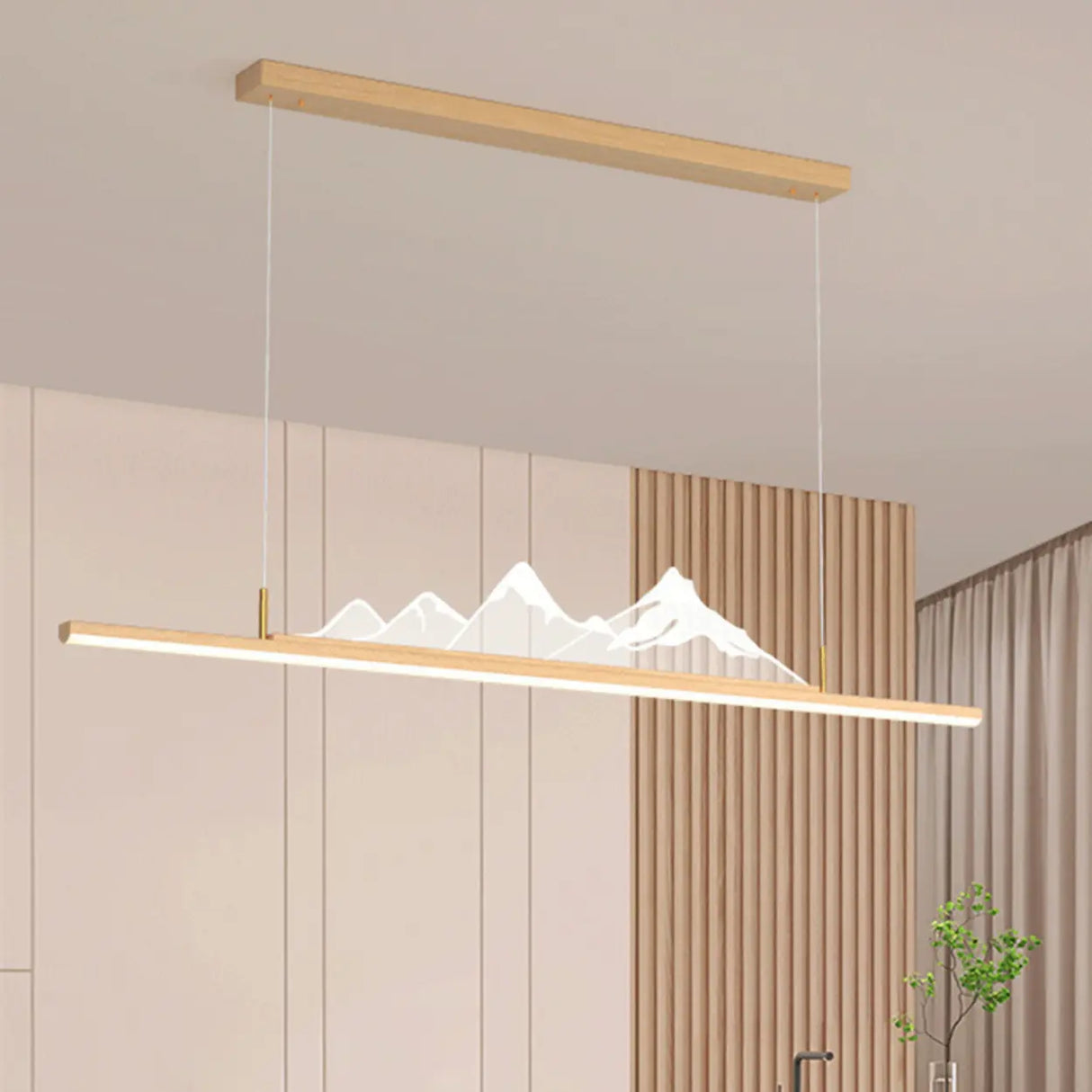 Trendy Mountain and Linear Modern Island Pendant Light Image - 8