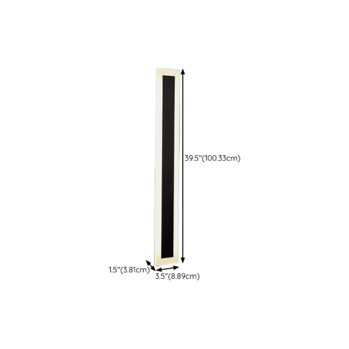 Trendy Oval Long Strip Outdoor LED Wall Light Black Image - 13