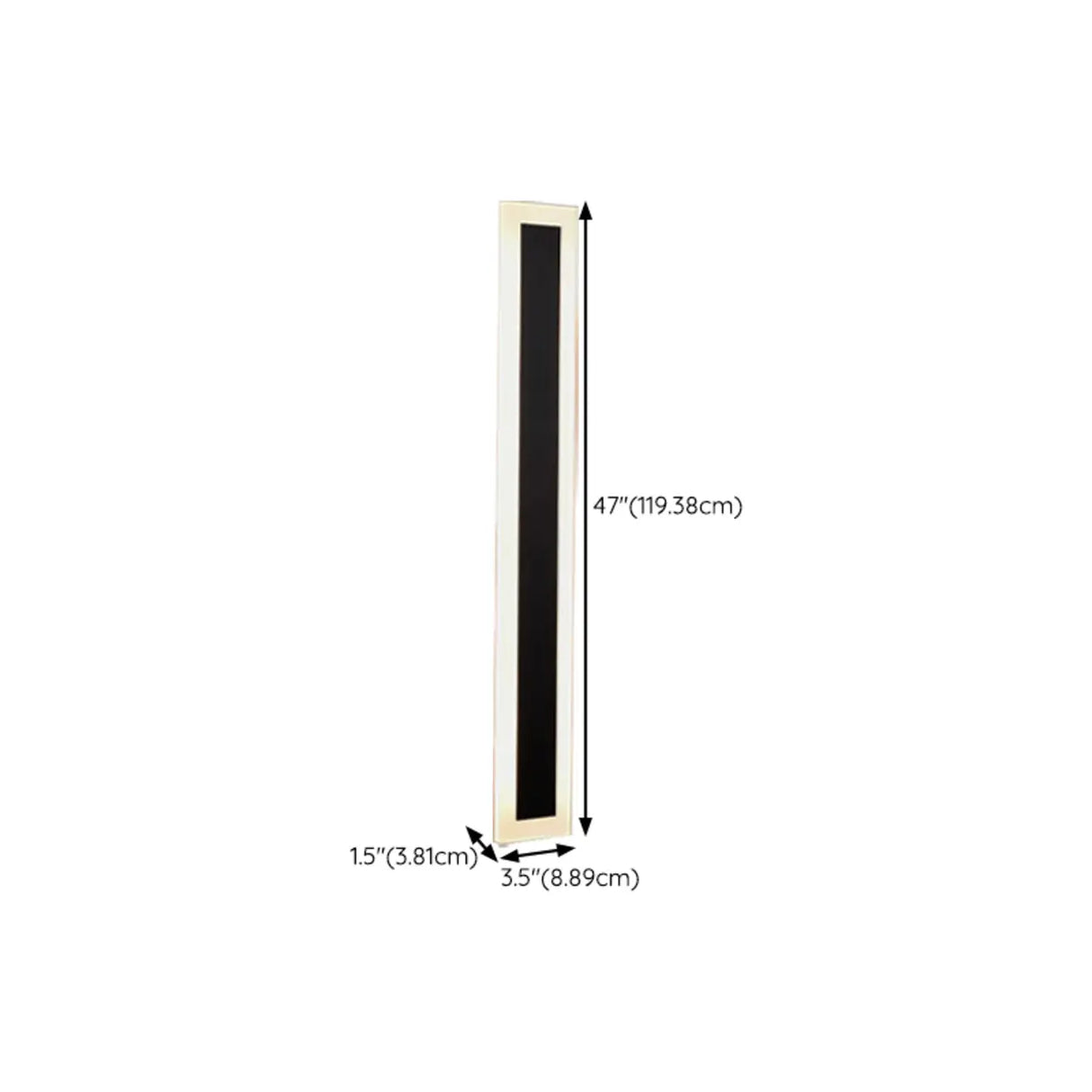 Trendy Oval Long Strip Outdoor LED Wall Light Black Image - 15