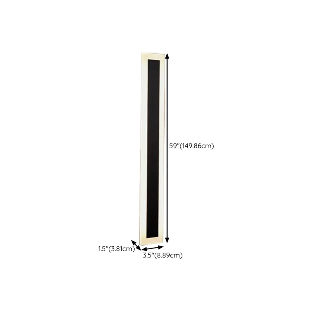 Trendy Oval Long Strip Outdoor LED Wall Light Black Image - 17
