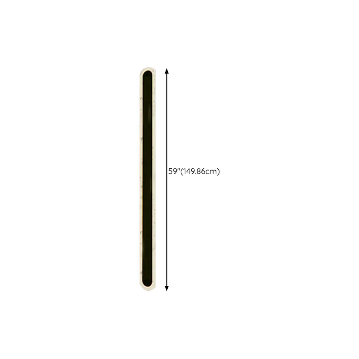 Trendy Oval Long Strip Outdoor LED Wall Light Black Image - 18