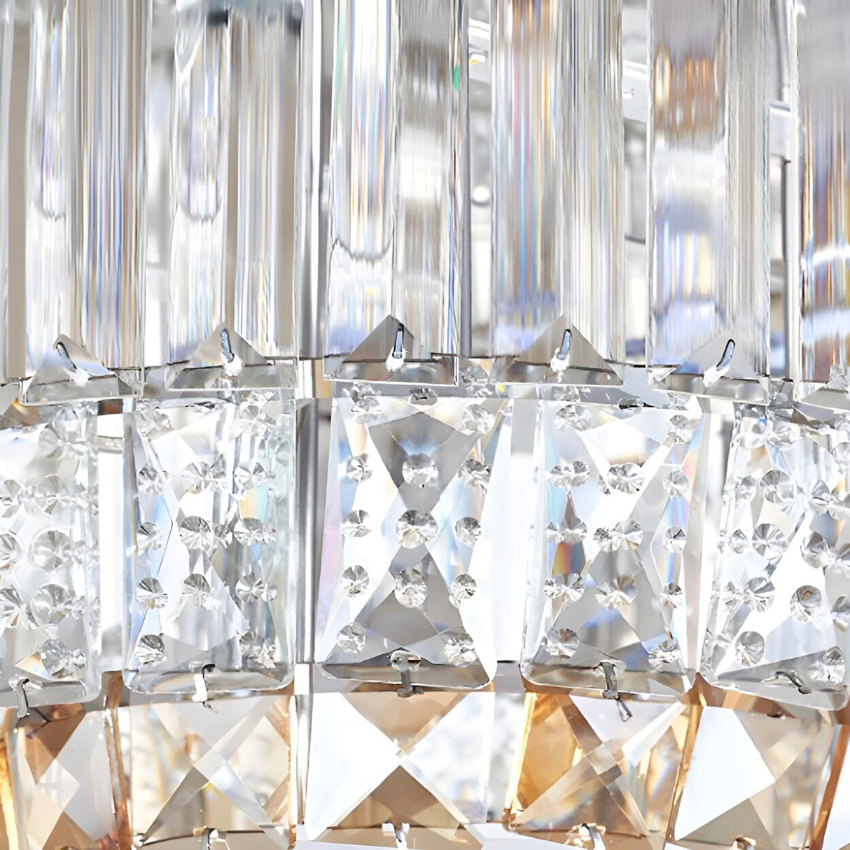 Trendy Oval Tiered Blue Accents Island Pendant Light Image - 8