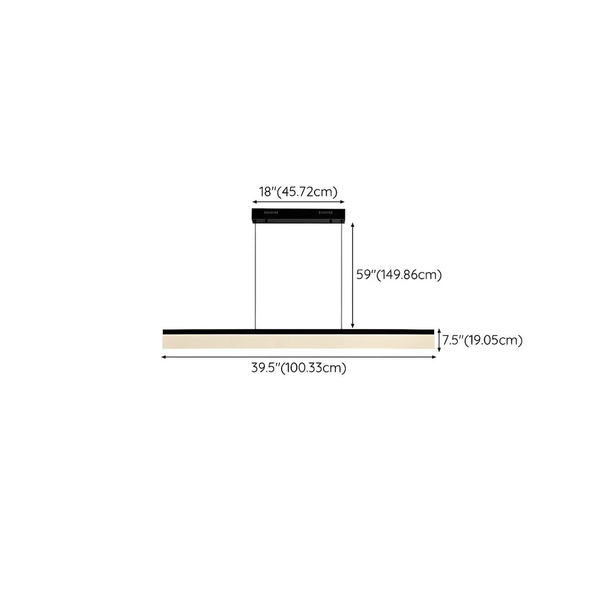 Trendy Rectangular Adjustable Island Pendant Light