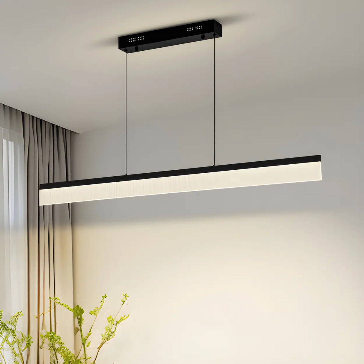 Trendy Rectangular Adjustable Island Pendant Light Image - 4