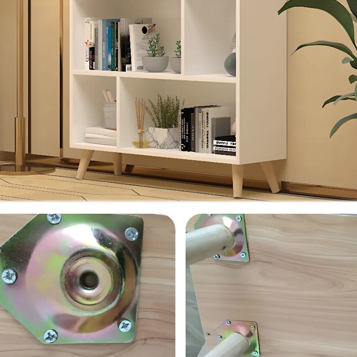 Trendy Vertical Rectangle Natural Wood Storage Bookcase Image - 29